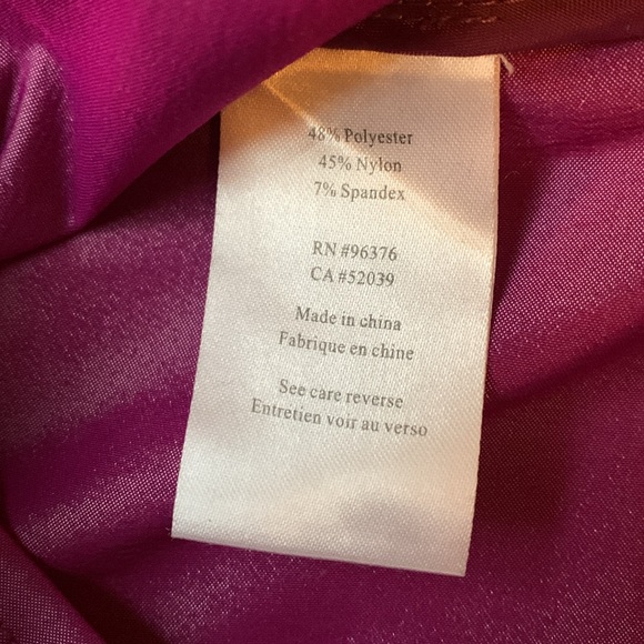 NWOT Samuel Dong fuchsia shimmer top - Picture 5 of 6
